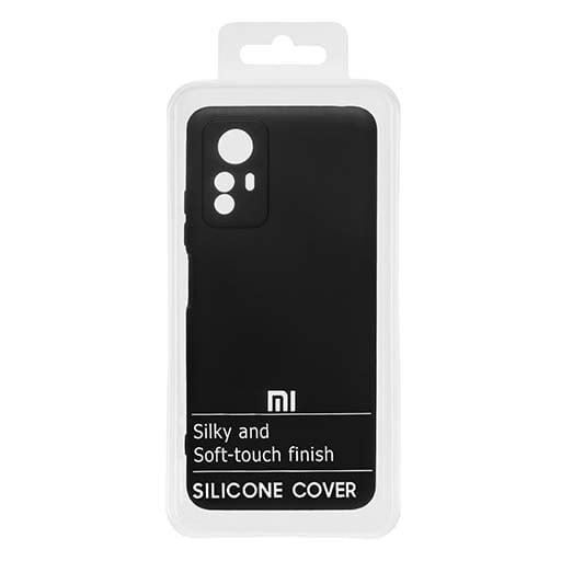 قاب سیلیکونی مشکی گوشی شیائومی redmi note 12s محافظ لنزدار