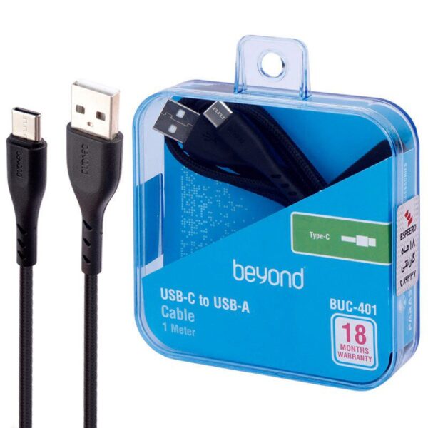 کابل تایپ سی به USB فست شارژ مدل Beyond BUC-401