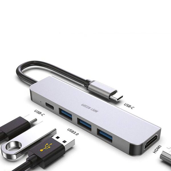 هاب گرین لاین 5 پورت  USB-C مدل GNADA5IN1GY