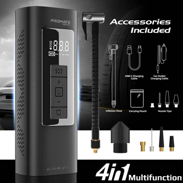 کمپرسور هوا و پاوربانک پرومیت 5W 6000mAh مدل Aerify