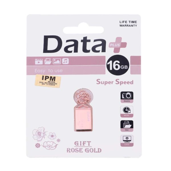 222500 فلش مموری دیتا پلاس 16 گیگابایت USB 2.0 مدل Gift Rose Gold