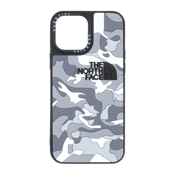 قاب آیفون iPhone 13 Pro Max مدل north face ارتشی برجسته