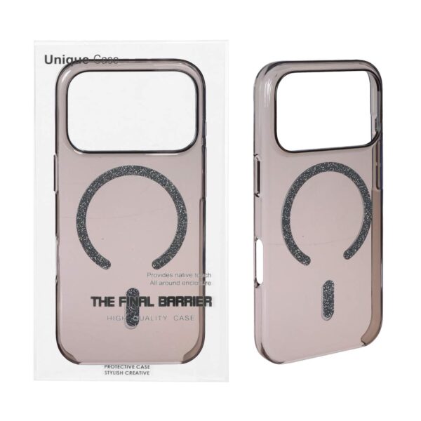 قاب آیفون iPhone 17 Pro اورجینال Unique Case شفاف MagSafe اکلیلی