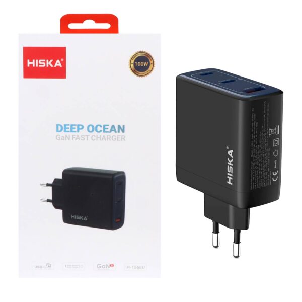 شارژر دیواری هیسکا فست 100W سه پورت مدل H-156EU