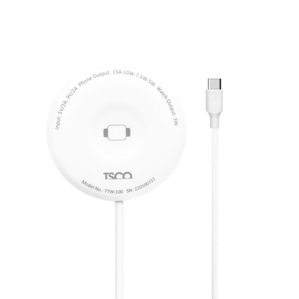 شارژر وایرلس تسکو مدل TTW 100