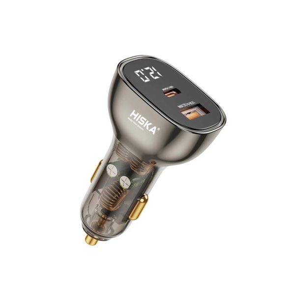 شارژر فندکی هیسکا  95W فست دو پورت مدل HCC-326