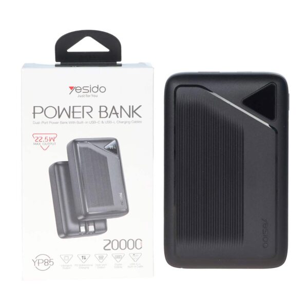 پاوربانک فست یسیدو 20000 میلی آمپر 22.5W مدل YP85