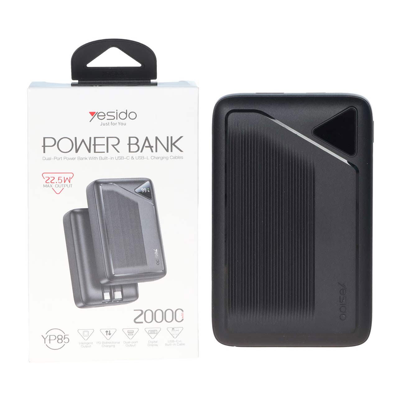 پاوربانک فست یسیدو 20000 میلی آمپر 22.5W مدل YP85