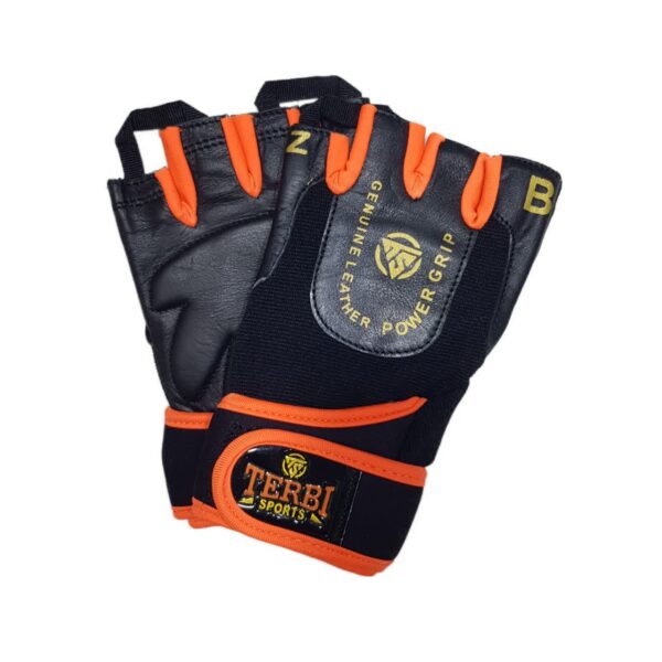 دستکش بدنسازی نیم پنجه برند terby مدل power grip